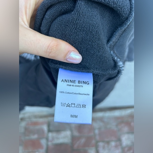 Anine Bing Saint Sweatshirt Revolution - Washed Black - Picture 9 of 11